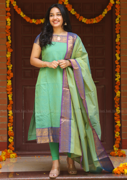 Pista Legacy Top & Dupatta