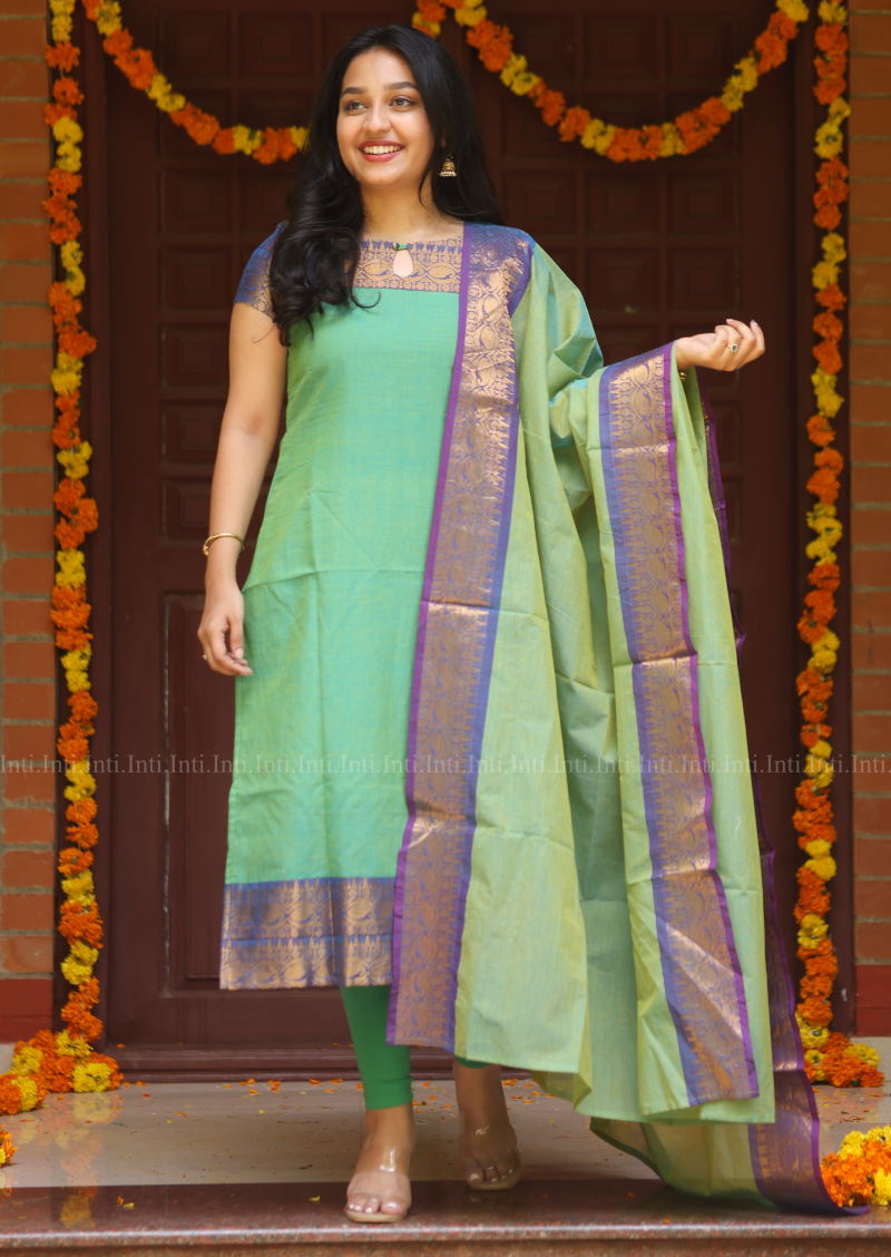 Pista Legacy Top & Dupatta