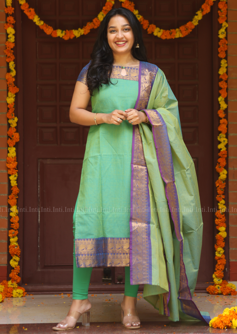 Pista Legacy Top & Dupatta