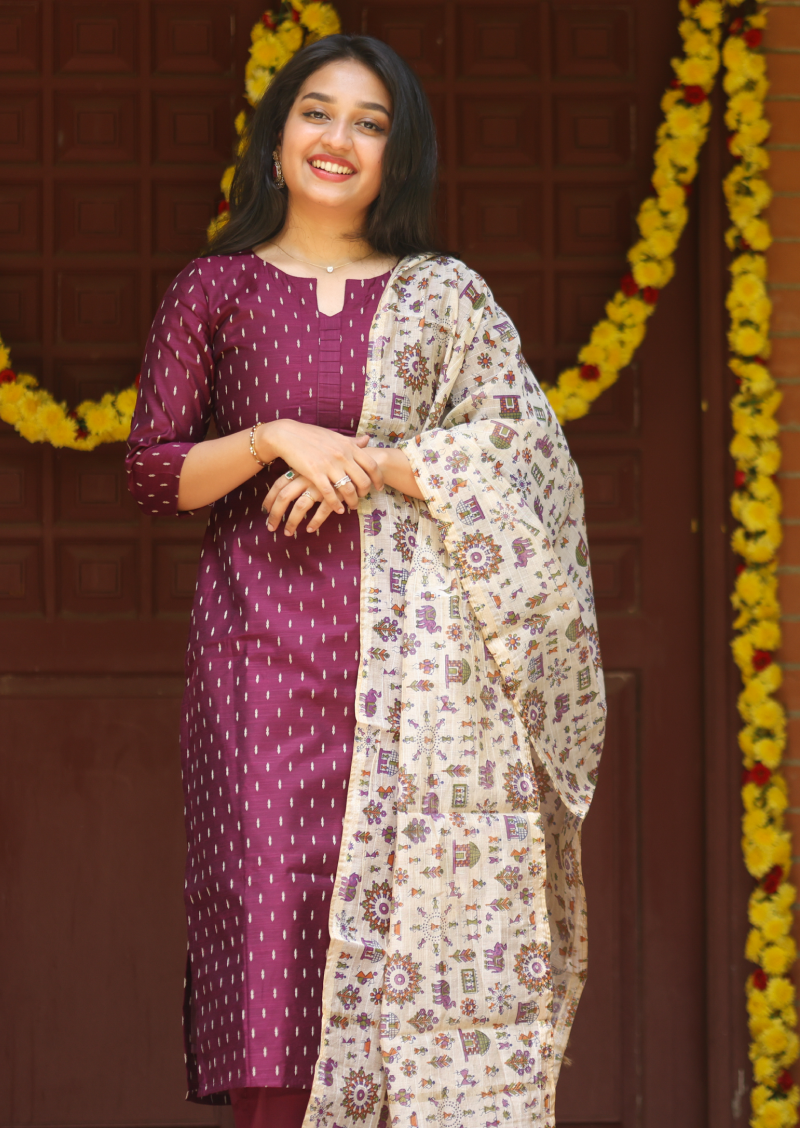 Plum Eleganza Salwar Suit