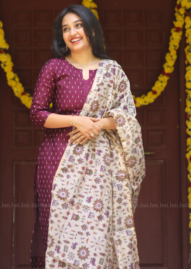 Plum Eleganza Salwar Suit