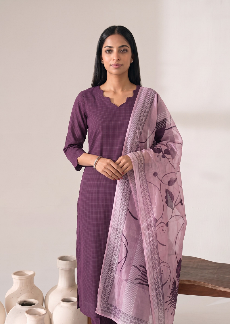 Plumtide Top & Dupatta Set