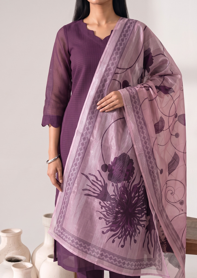 Plumtide Top & Dupatta Set
