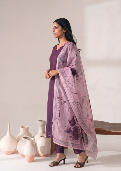 Plumtide Top & Dupatta Set