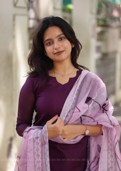 Plumtide Top & Dupatta Set