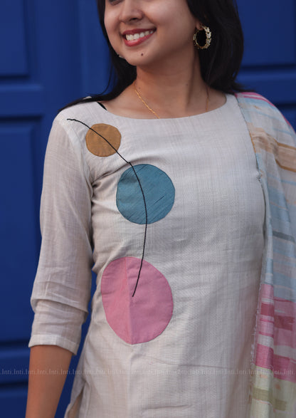 Polka Pop Top & Dupatta Set