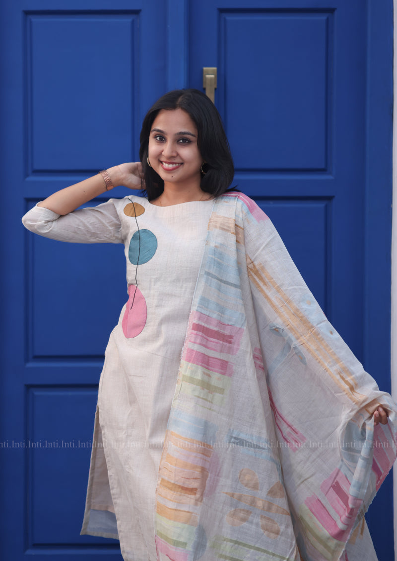 Polka Pop Top & Dupatta Set