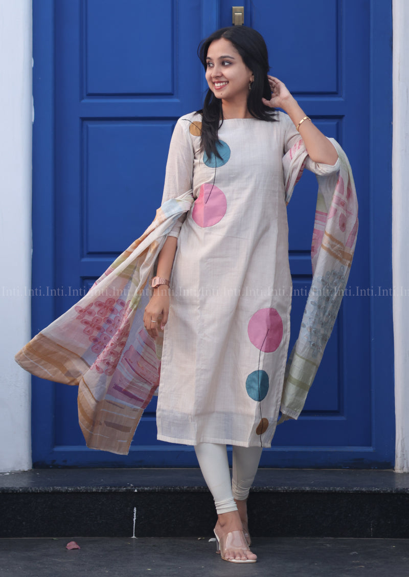 Polka Pop Top & Dupatta Set