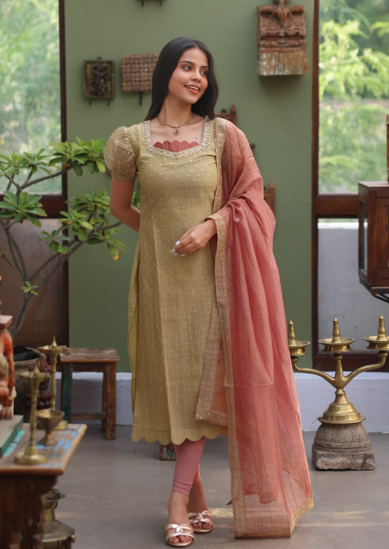 Riona Selene Top & Dupatta Set