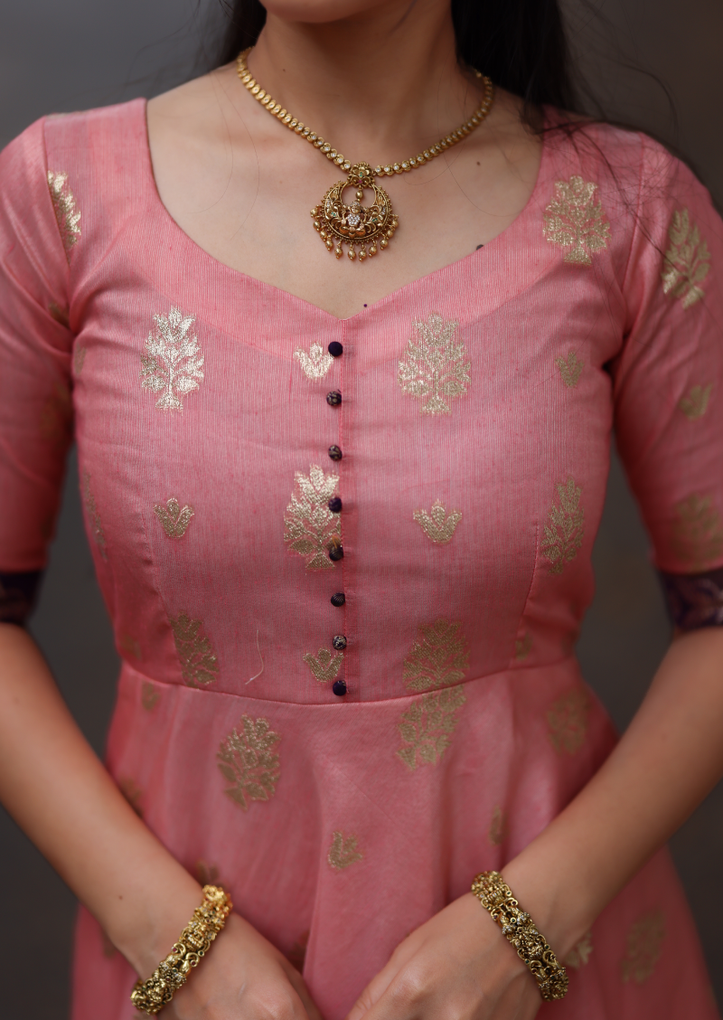 Raspberry Ruffle Anarkali