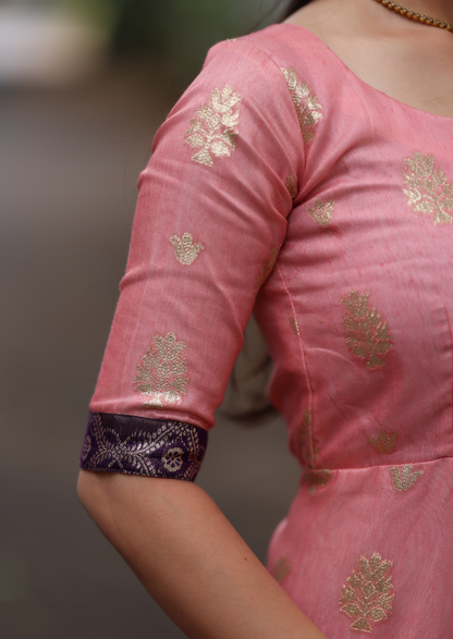 Raspberry Ruffle Anarkali