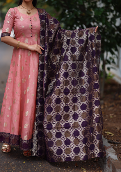 Raspberry Ruffle Anarkali