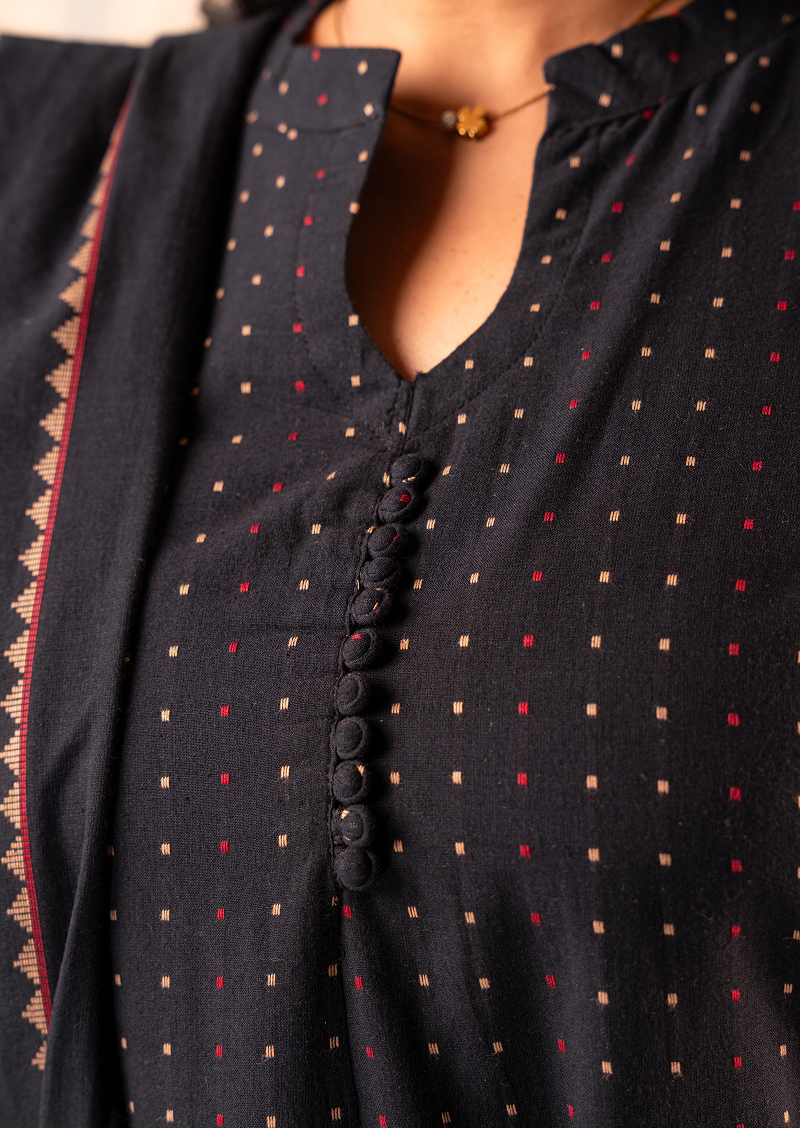 Raven Thread Top & Dupatta Set