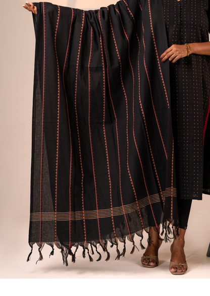 Raven Thread Top & Dupatta Set