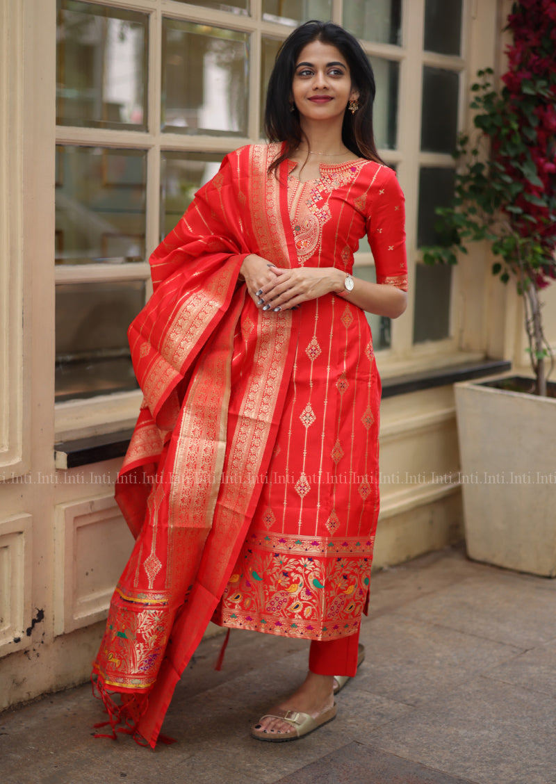Red Romance Salwar Suit