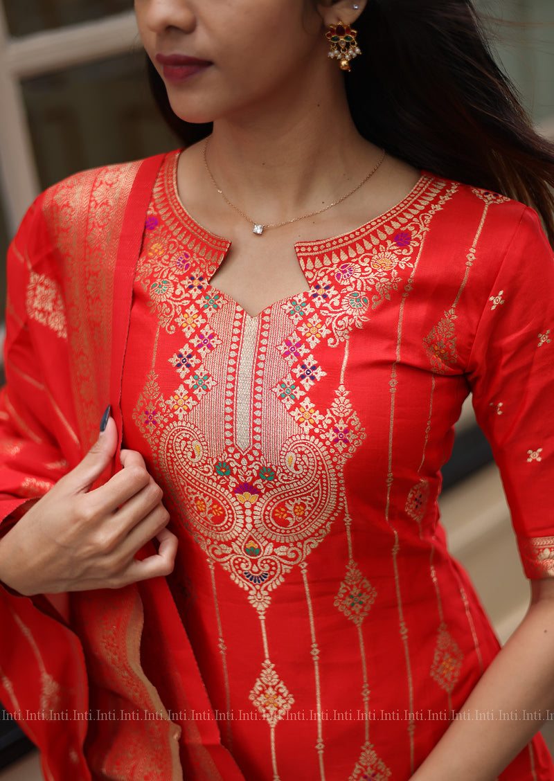 Red Romance Salwar Suit