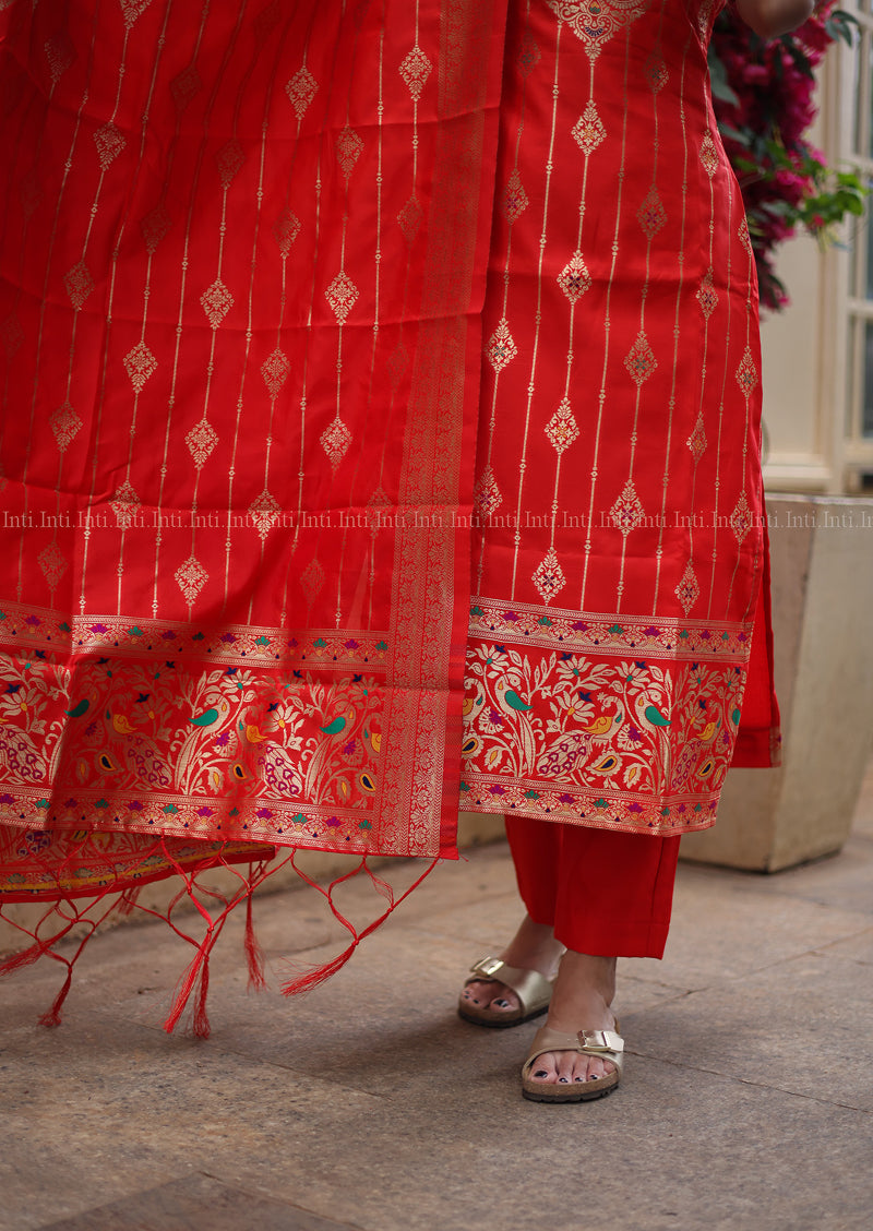 Red Romance Salwar Suit