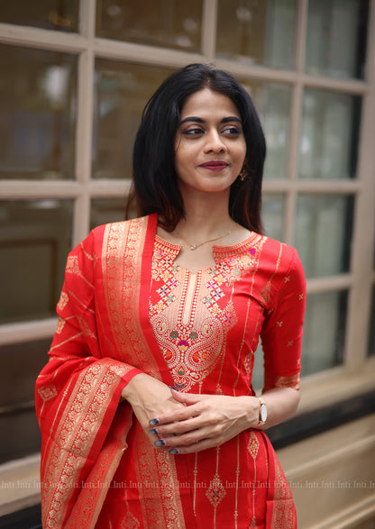 Red Romance Salwar Suit