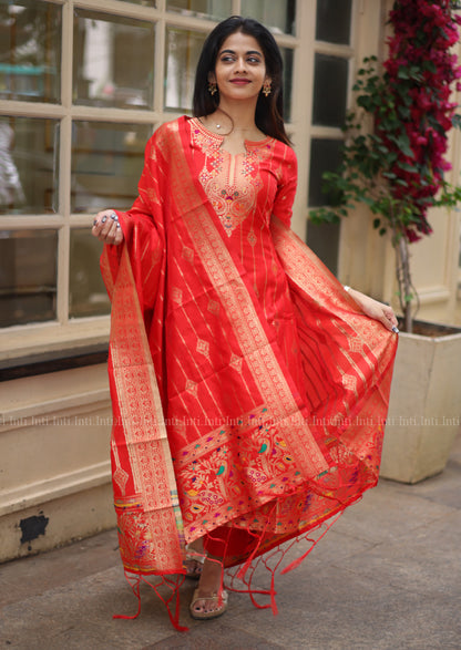Red Romance Salwar Suit