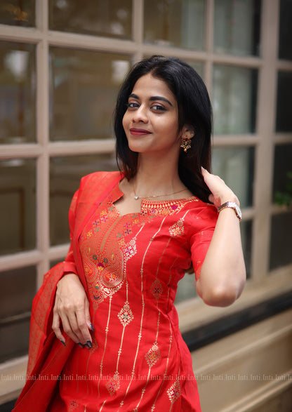 Red Romance Salwar Suit