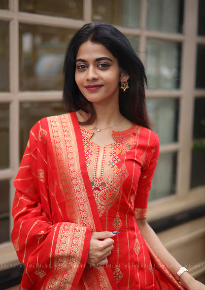 Red Romance Salwar Suit