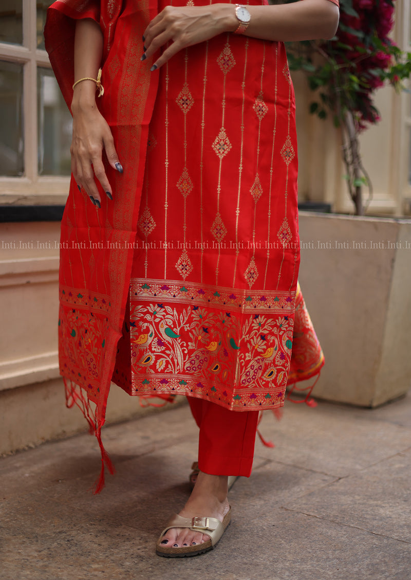 Red Romance Salwar Suit