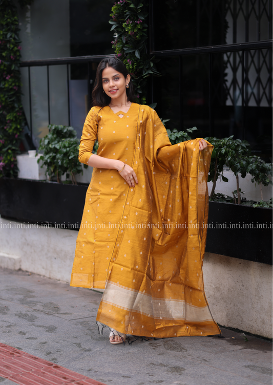 Golden Glow Salwar Suit