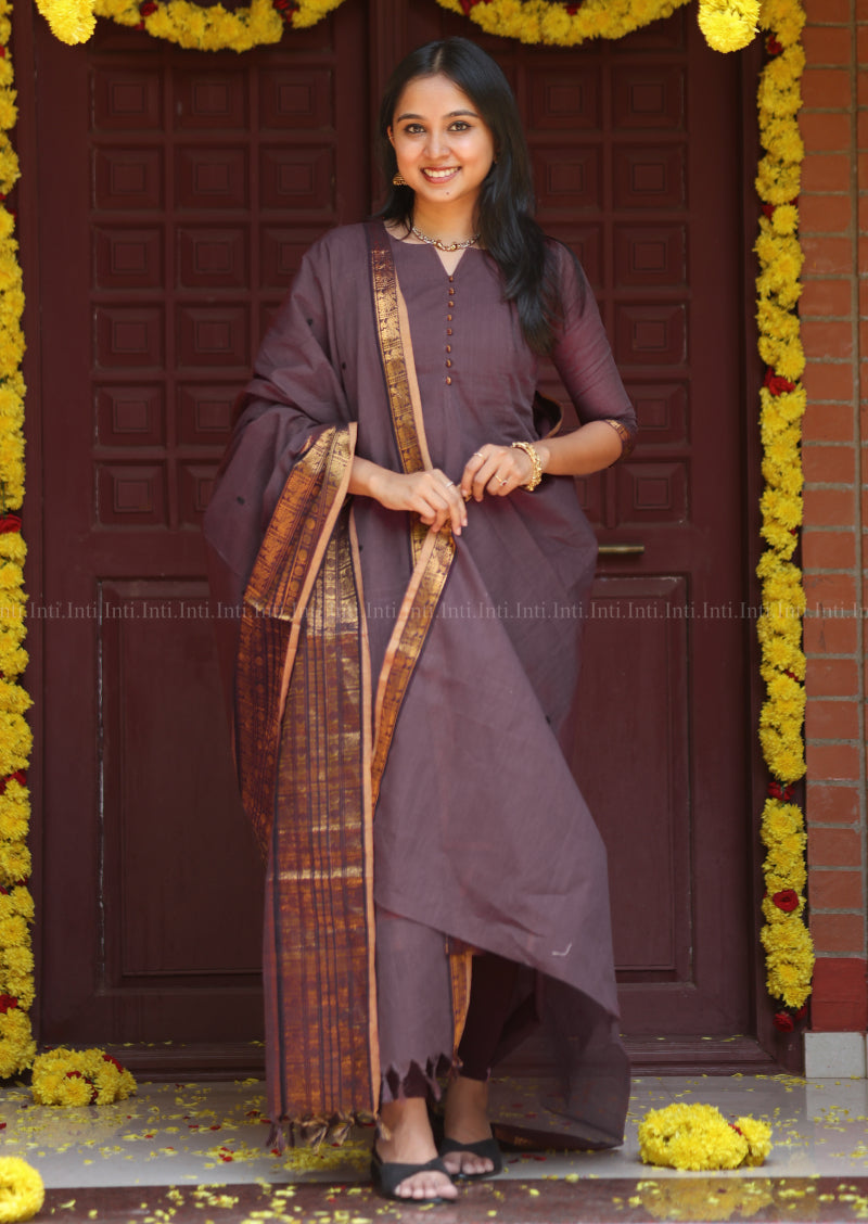 Regal Glory A-Line Top & Dupatta Set