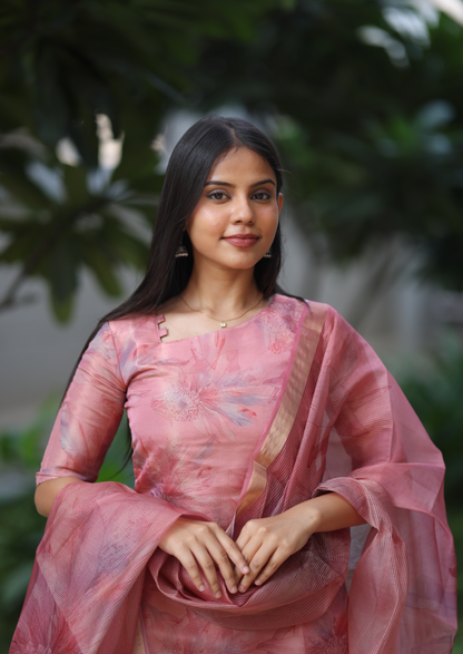 Roselle bliss Top & Dupatta Set