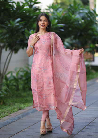 Roselle bliss Top & Dupatta Set