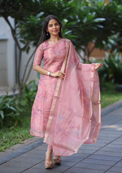 Roselle bliss Top & Dupatta Set