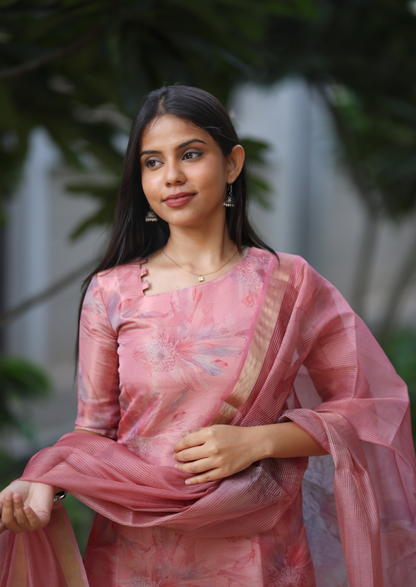 Roselle bliss Top & Dupatta Set