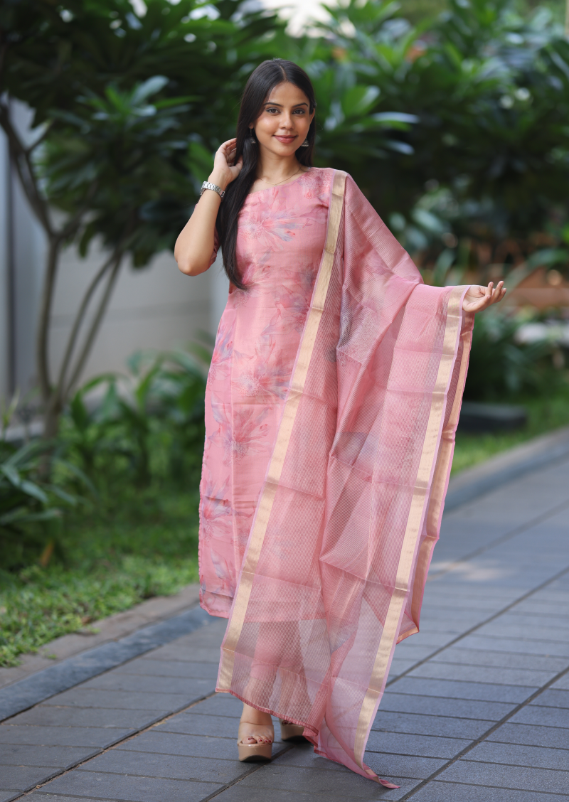 Roselle bliss Top & Dupatta Set