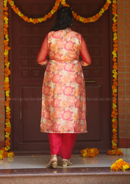 Rose Treasury Top & Dupatta Set