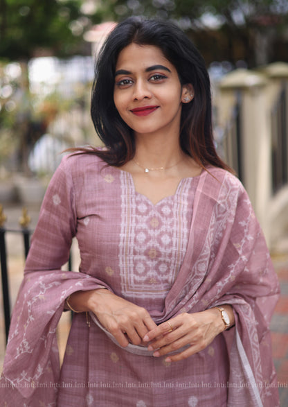 Rosewood Loom Top & Dupatta Set