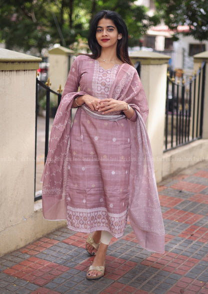 Rosewood Loom Top & Dupatta Set