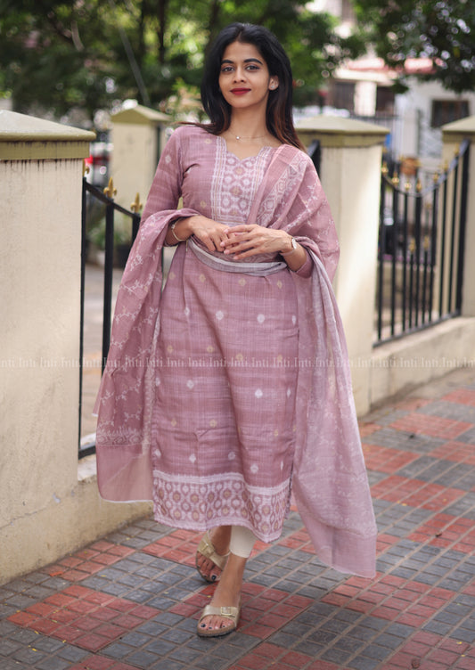 Rosewood Loom Top & Dupatta Set