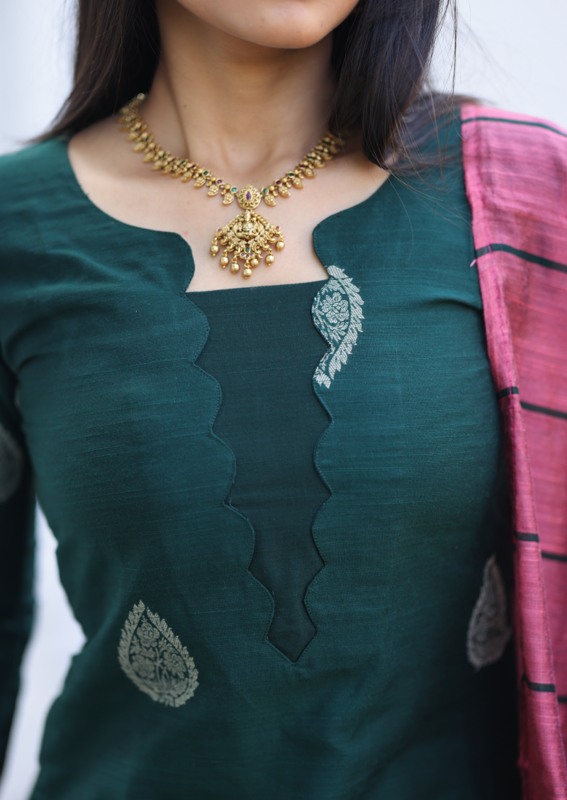 Emerald Echo Top & Dupatta Set