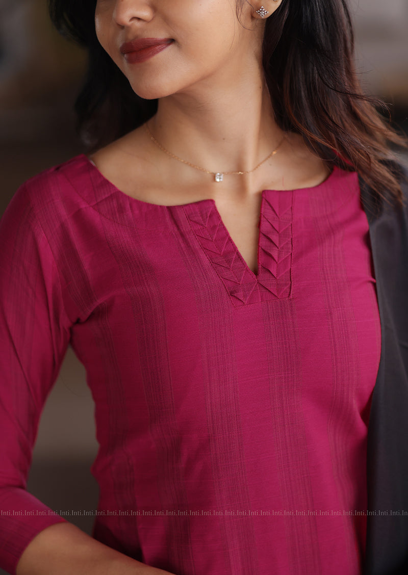 Rosy Heritage Top & Dupatta Set