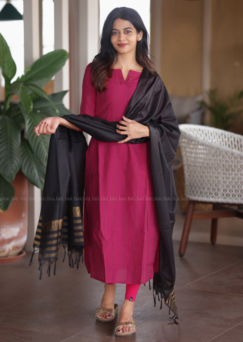 Rosy Heritage Top & Dupatta Set