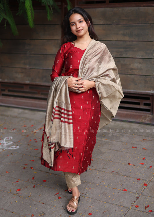 Ruby Carmine Salwar Suit