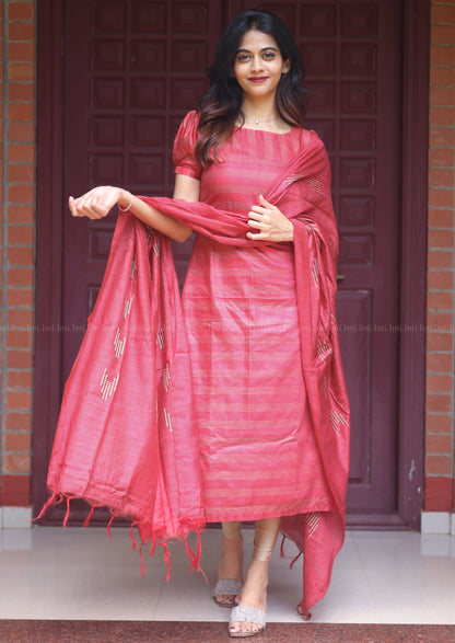 Ruby Flame Top & Dupatta Set