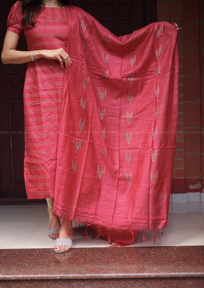 Ruby Flame Top & Dupatta Set