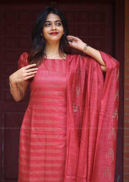 Ruby Flame Top & Dupatta Set