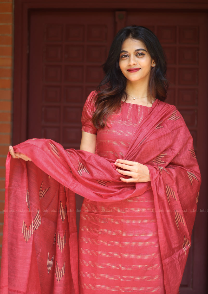 Ruby Flame Top & Dupatta Set