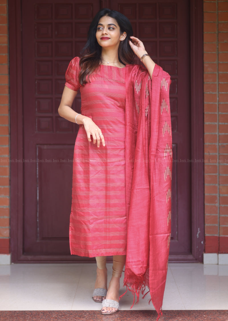 Ruby Flame Top & Dupatta Set