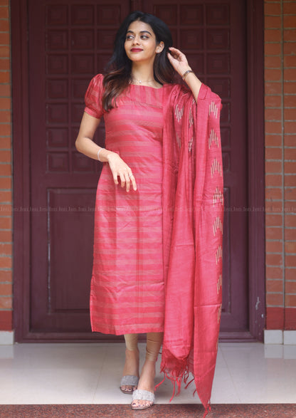Ruby Flame Top & Dupatta Set