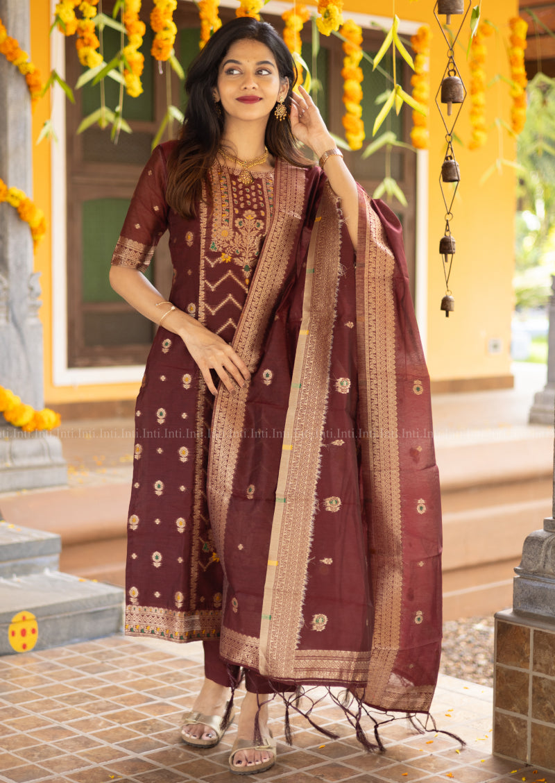 Ruby Wine Salwar Suit