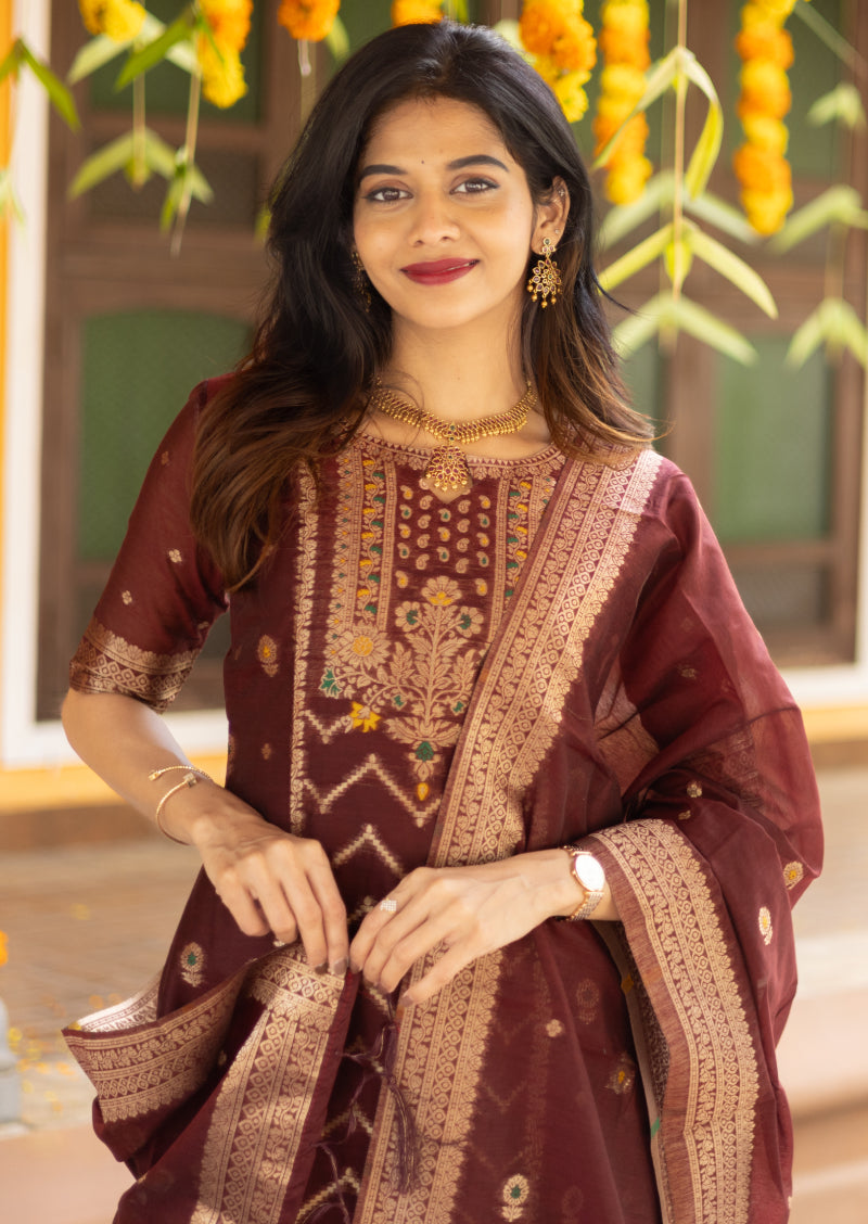 Ruby Wine Salwar Suit
