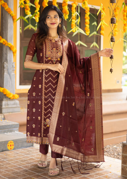 Ruby Wine Salwar Suit